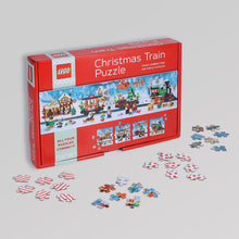Load image into Gallery viewer, LEGO® Christmas Train Puzzle (4 connecting 100 piece puzzles)