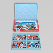 Load image into Gallery viewer, LEGO® Christmas Train Puzzle (4 connecting 100 piece puzzles)