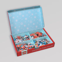 Load image into Gallery viewer, LEGO® Christmas Train Puzzle (4 connecting 100 piece puzzles)