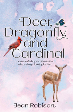 Deer, Dragonfly, and Cardinal