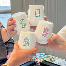 Load image into Gallery viewer, Stemless Mah Jongg Wine Glasses - Soap