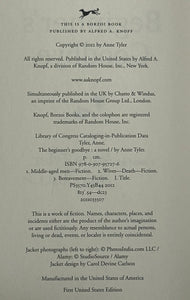 The Beginner's Goodbye (Signed First Edition)