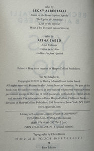Yes No Maybe So (Signed First Edition)