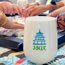 Load image into Gallery viewer, Stemless Mah Jongg Wine Glasses - Joker