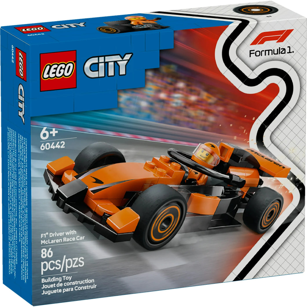 LEGO® CITY 60442 F1® Driver with McLaren Race Car (86 pieces)