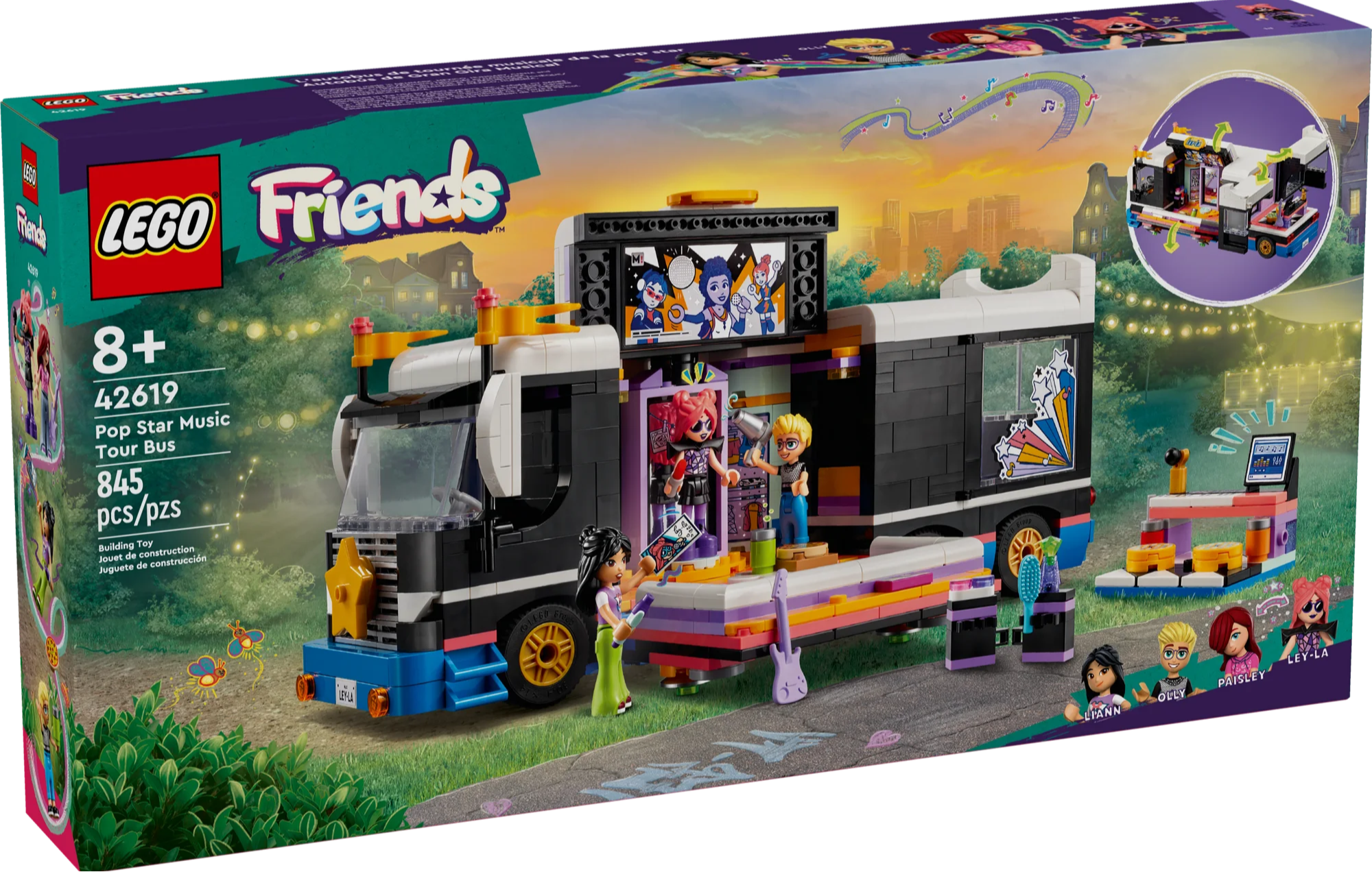 LEGO® Friends 42619 Pop Star Music Tour Bus (845 pieces) – AESOP'S