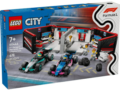 LEGO® CITY 60444 F1® Garage & Mercedes-AMG & Alpine Cars (678 pieces)