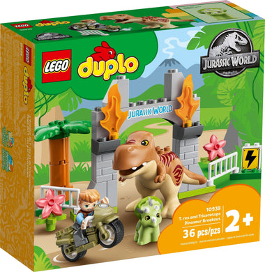 LEGO® DUPLO® 10939 T. rex and Triceratops Dinosaur Breakout (36 pieces)