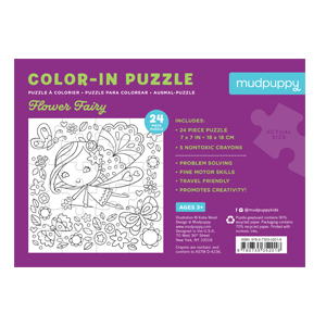 Flower Fairy Color-in Puzzle