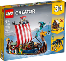 Load image into Gallery viewer, LEGO® Creator 31132 Viking Ship and the Midgard Serpent (1192 pieces)