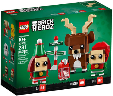 LEGO® Brickheadz™ 40353 Reindeer, Elf and Elfie (281 pieces)