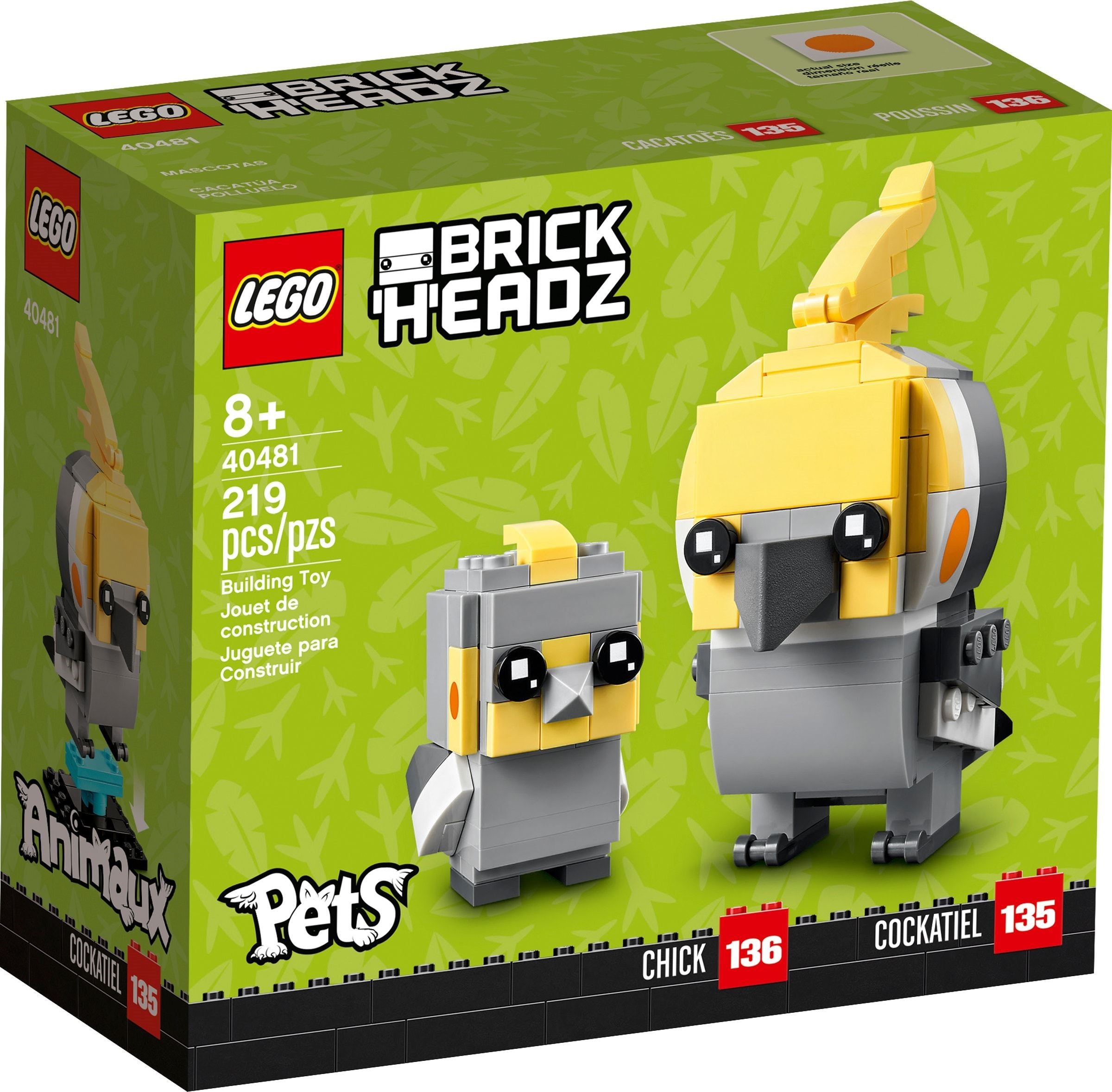 LEGO® BrickHeadz™ 40481 Cockatiel (219 pieces) – AESOP'S FABLE