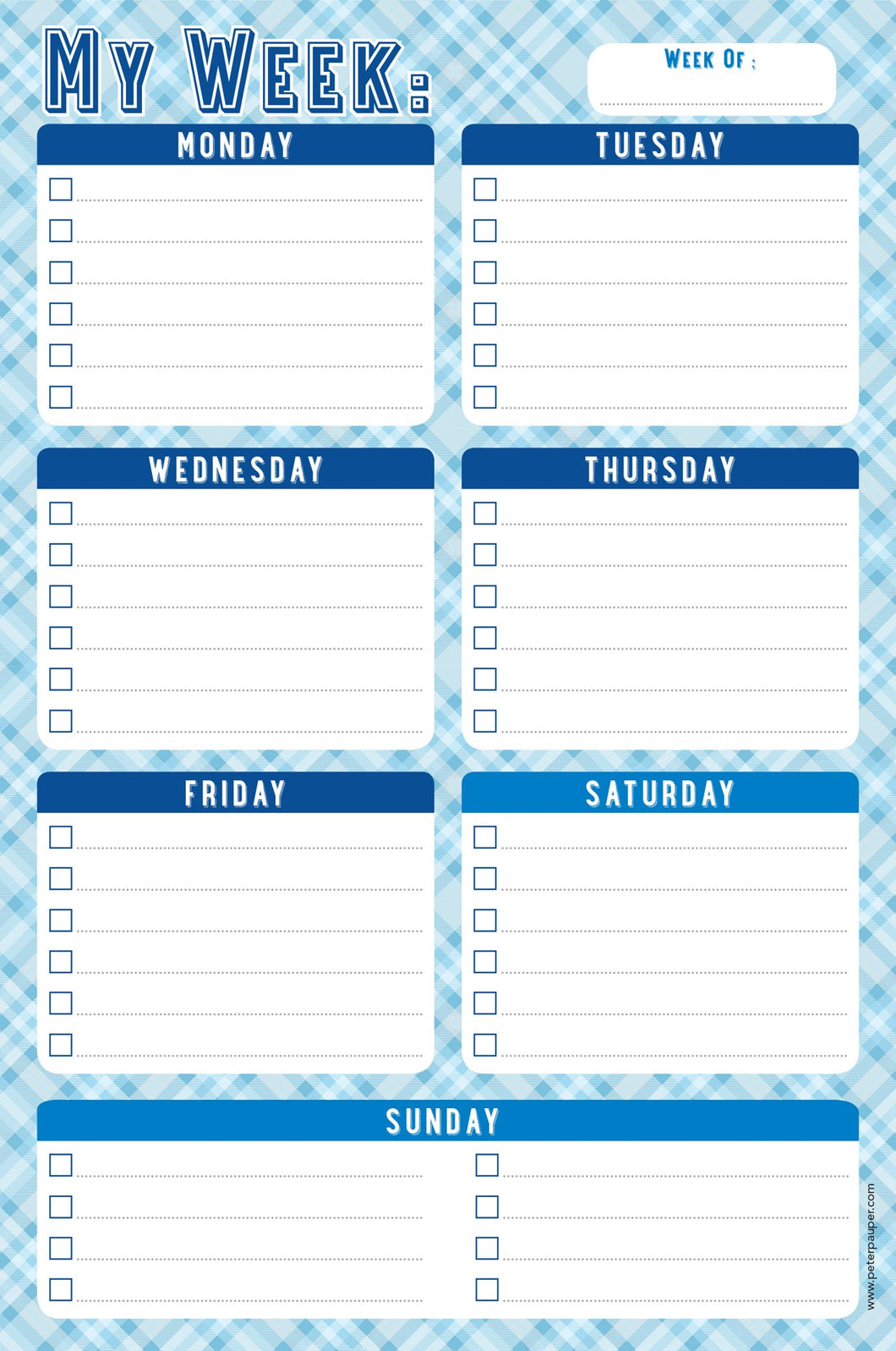 My Week Note Pad