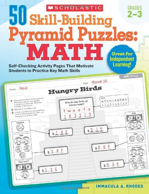 50 Skill-Building Pyramid Puzzles: Math: Grades 2-3