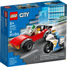 Load image into Gallery viewer, LEGO® CITY 60392 Police Bike Car Chase (59 pieces)
