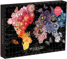 Load image into Gallery viewer, Full Bloom World Map Puzzle (1000 pieces)
