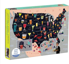 Load image into Gallery viewer, Cocktail Map of the USA Puzzle (1000 pieces)