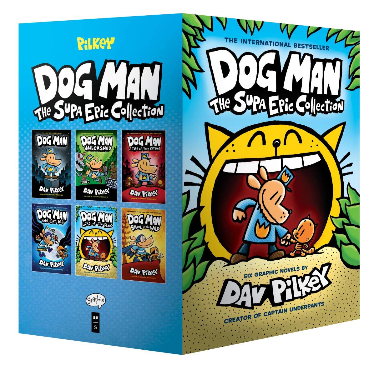 Dav Pilkey Adventures of Dog Man Series 1-6 Books Collection