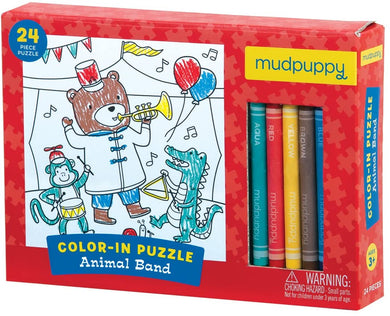 Animal Band Color-in Puzzle
