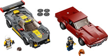 Load image into Gallery viewer, LEGO® Speed Champions 76903 Chevrolet Corvette C8.R Race Car and 1968 Chevrolet Corvette (512 Pieces)