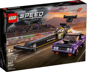 LEGO® Speed Champions 76904 Mopar Dodge//SRT Top Fuel Dragster and 1970 Dodge Challenger T/A (627 Pieces)