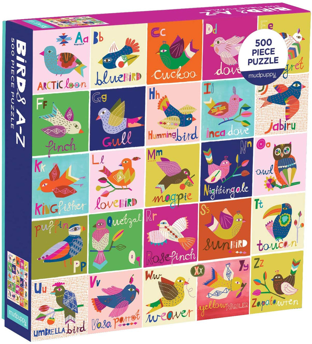 Birds A to Z Family Jigsaw Puzzle (500 pieces)