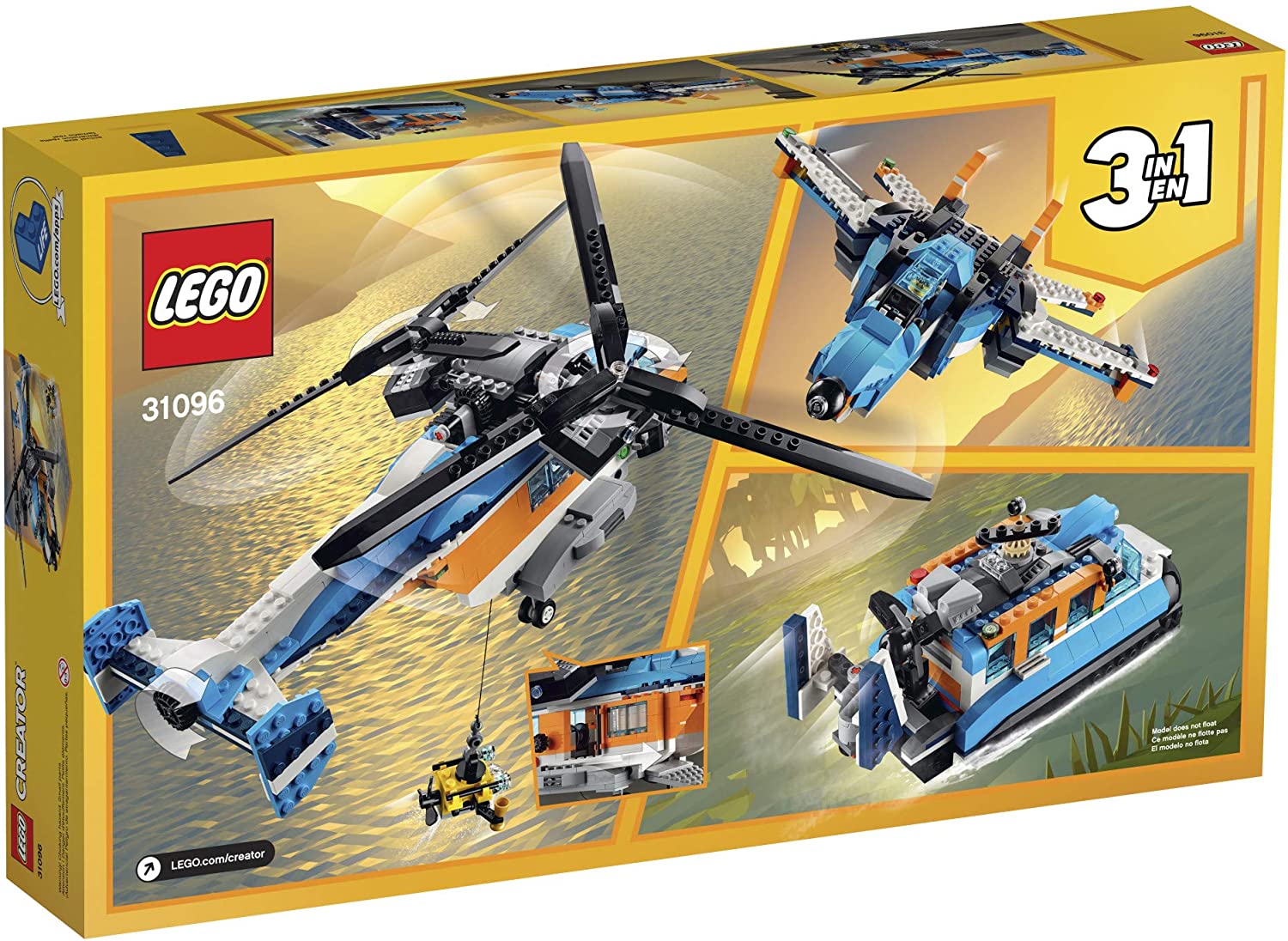 Bank uophørlige kit LEGO® Creator 31096 Twin-Rotor Helicopter (569 pieces) – AESOP'S FABLE