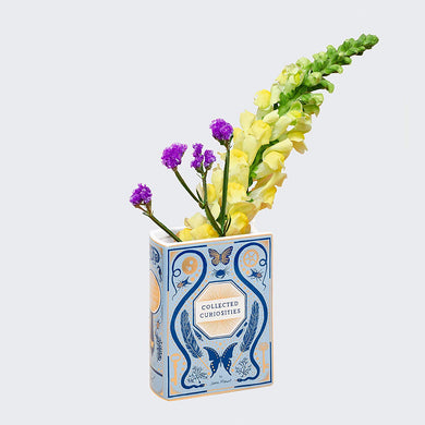 Bibliophile Ceramic Vase: Collected Curiosities illustrated by Jane Mount
