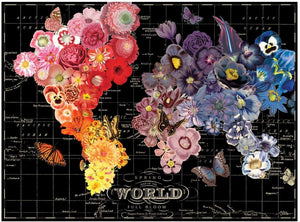 Full Bloom World Map Puzzle (1000 pieces)