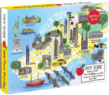 Load image into Gallery viewer, New York City Map (1000 Piece Jigsaw Puzzle for Adults and Families)