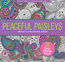 Load image into Gallery viewer, Peaceful Paisleys (Artist&#39;s Coloring Book)