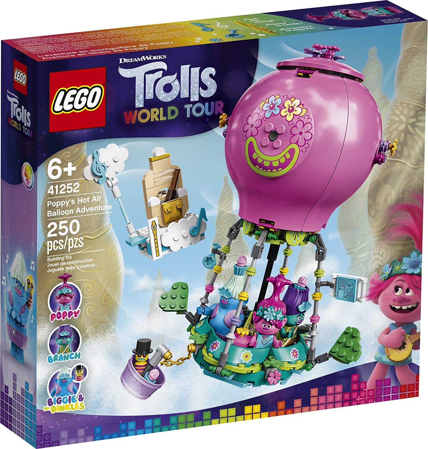 LEGO Trolls 41252 Poppy s Hot Air Balloon Adventure 250 pieces