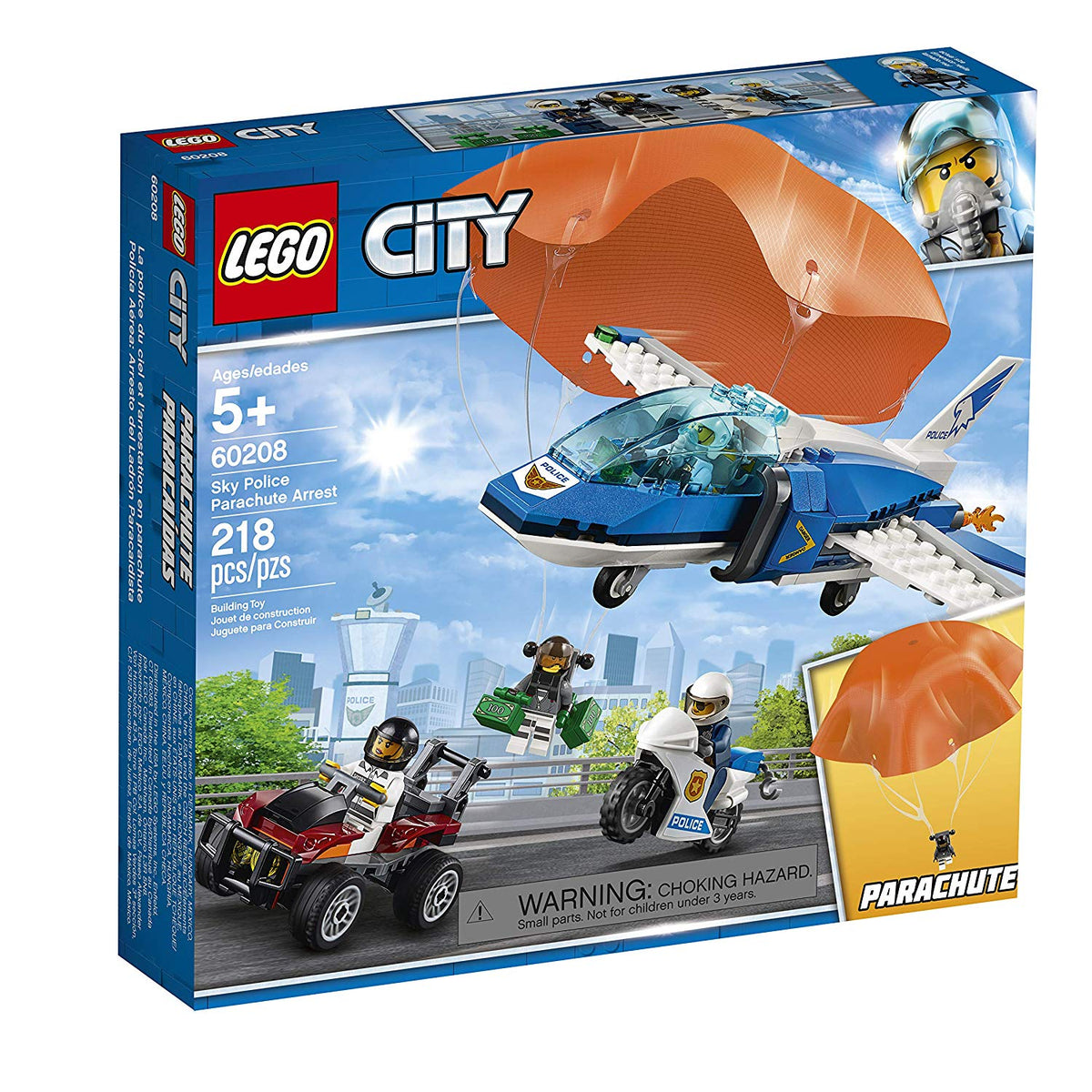 LEGO® City 60208 Sky Police Parachute Arrest (218 pieces
