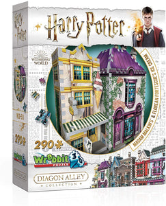 Harry Potter Diagon Alley Madam Malkin's & Florean Fortecsue's Ice Cream 3D Jigsaw Puzzle (290 Pieces)