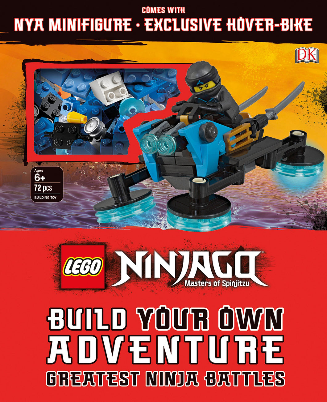 LEGO® NINJAGO Build Your Own Adventure Greatest Ninja Battles: with Nya minifigure and exclusive Hover-Bike model