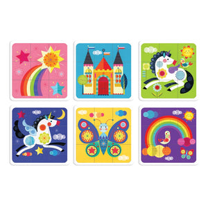 Unicorn Rainbow Puzzle Squares