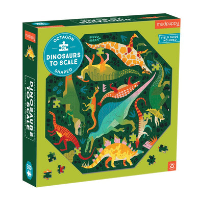 Dinosaurs to Scale Octagon Shaped Puzzle (300 pieces)