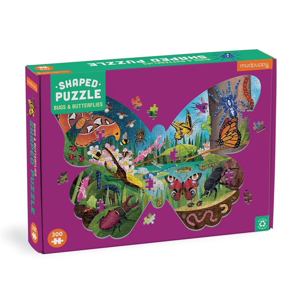 Bugs & Butterflies Shaped Puzzle (300 pieces)