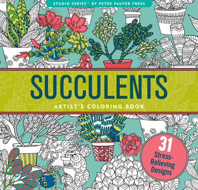 Succulents (Artist's Coloring Book)