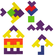 Load image into Gallery viewer, Wooden Tangram Kids' Puzzle (40 pieces)