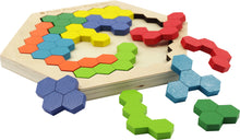 Load image into Gallery viewer, Wooden Geometric Kids&#39; Puzzle (14 pieces)