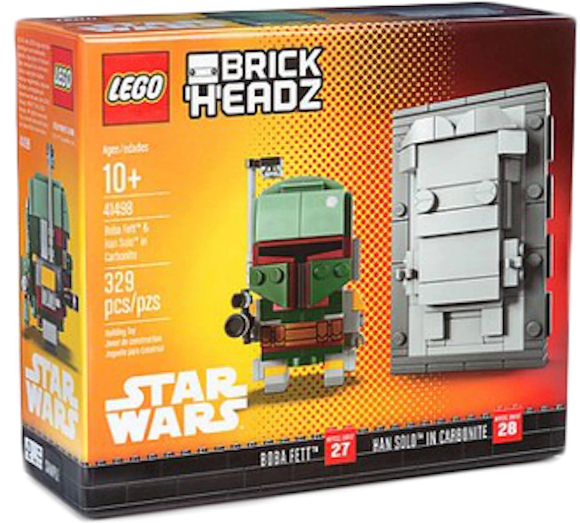 Lego Brickheadz - 41498 Boba Fett and Han Solo in Carbonite 3D model