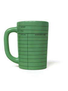Library Card Vintage Green Mug