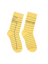 Load image into Gallery viewer, Library Card Yellow Socks (Adult)