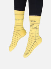 Load image into Gallery viewer, Library Card Yellow Socks (Adult)