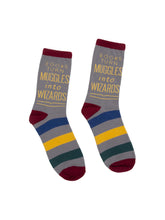 Load image into Gallery viewer, Books Turn Muggles into Wizards Socks (Adult)