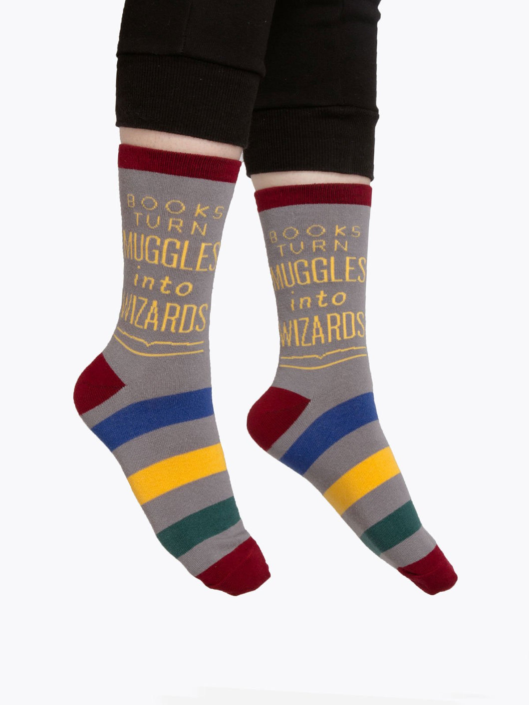 Books Turn Muggles into Wizards Socks (Adult)