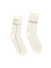 Load image into Gallery viewer, Library Card White Socks (Adult)