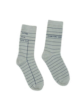 Load image into Gallery viewer, Library Card Light Gray Socks (Adult)