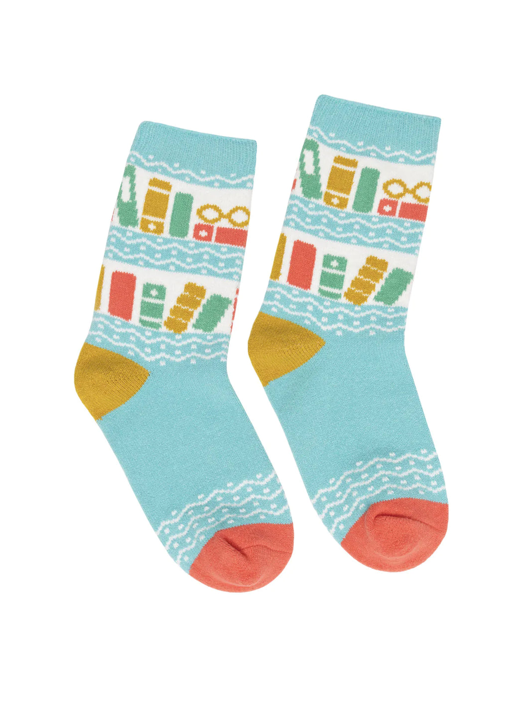 Bookshelf pastel cozy socks (Adult)